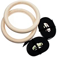 Los mejores  - Sundried Anillas de Gimnasia de Madera con Correas de Ejercicios de Gimnasia Anillos de Gimnasia Anillos Crossfit…